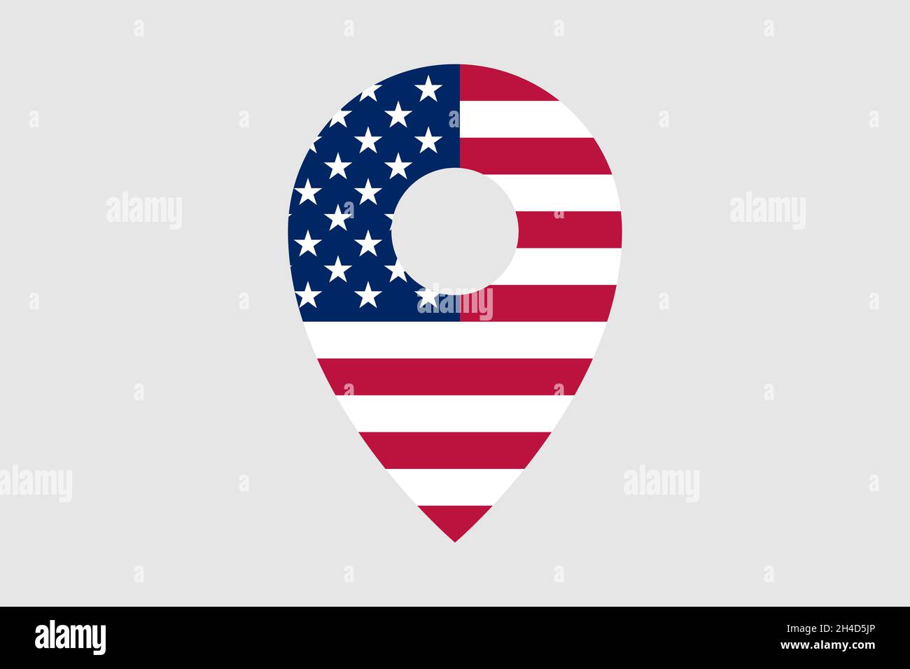 Icône de drapeau usa du pointeur PIN Illustration de Vecteur