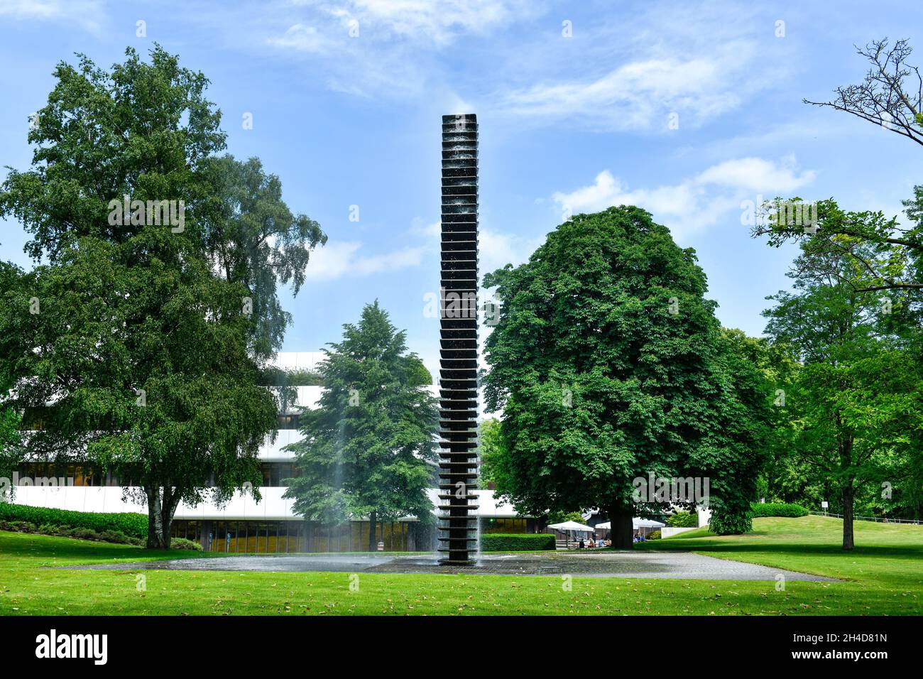 Wasser-Plastik 1977 vom Heinz Mack, Skulpturenpark, Westdeutsche Landesbausparkasse LBS, Himmelreichallee, Münster, Nordrhein-Westfalen, Deutschland Banque D'Images