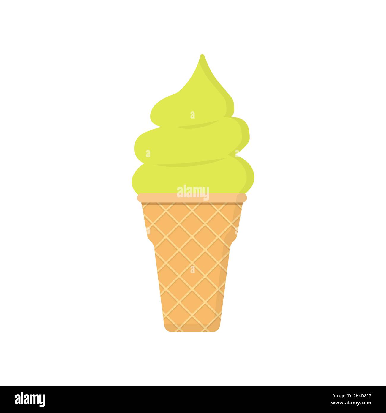 Icône crème glacée style plat simple Illustration de Vecteur