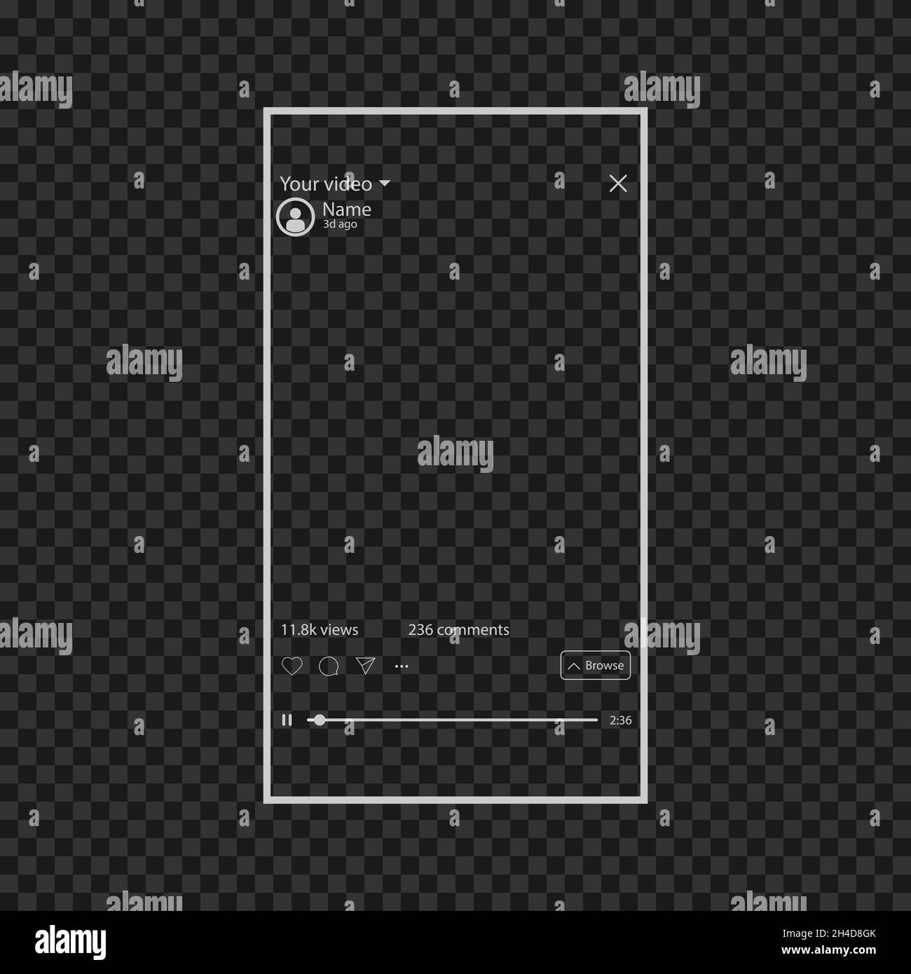 Fenêtre vidéo de votre appareil.Vecteur eps10 Illustration de Vecteur