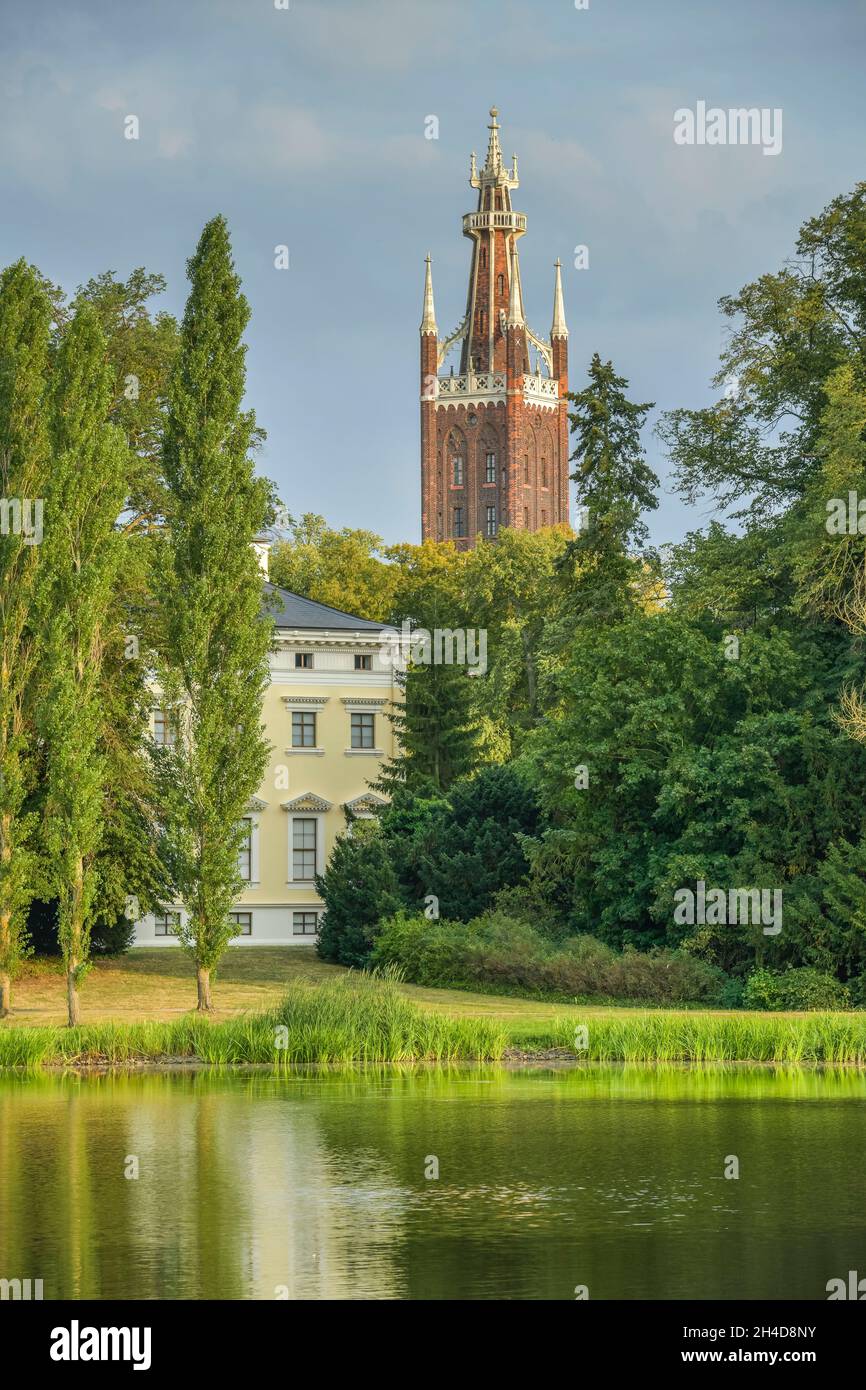 Schloß, Kirche St Petri, Alte Post Gartenreich, Sachsen-Anhalt, Allemagne Banque D'Images