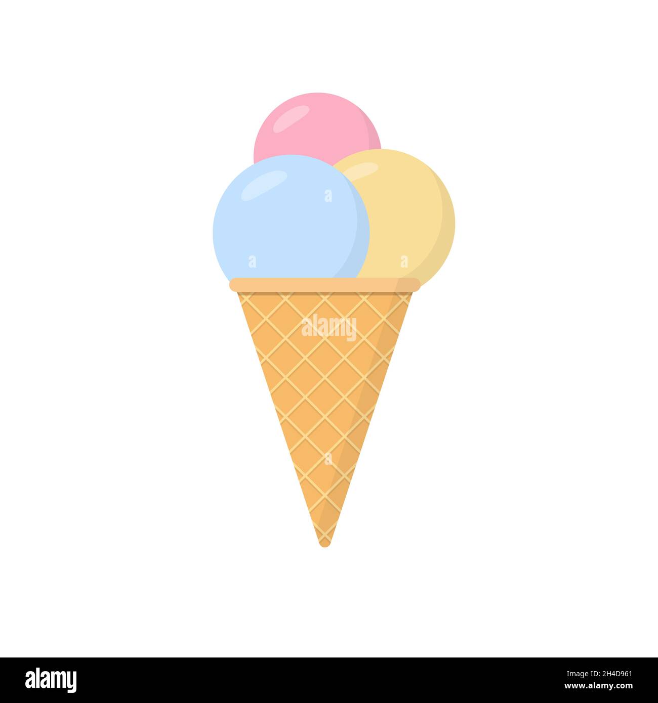 Icône crème glacée style plat simple Illustration de Vecteur