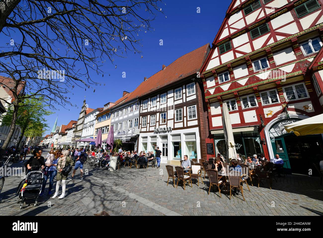 Bäckerstraße, Altstadt, Hameln, Niedersachsen, Deutschland Banque D'Images