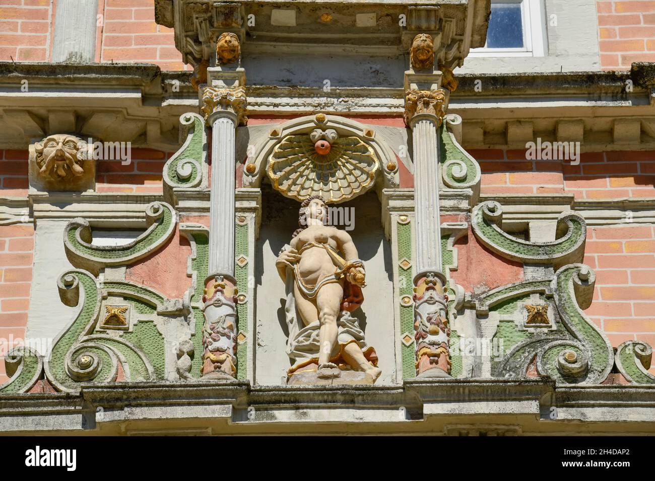Figure der Lucretia, Leisthaus, Stadtmuseum, Seilwinderstraße 2, Hameln, Niedersachsen, Deutschland Banque D'Images