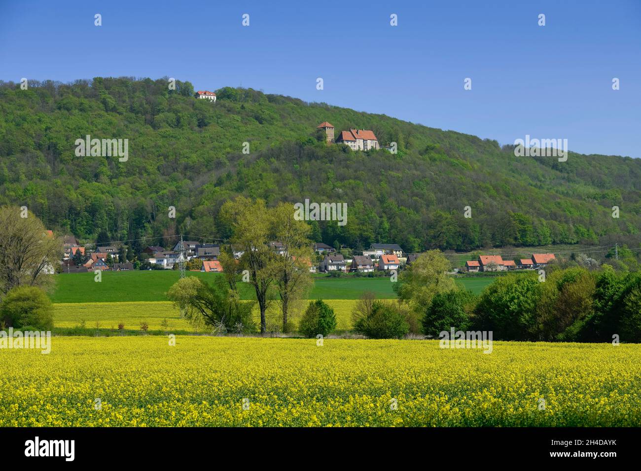 Paschenburg und Burg Schaumburg, Rinteln, Weserbergland, Niedersachsen, Deutschland Banque D'Images