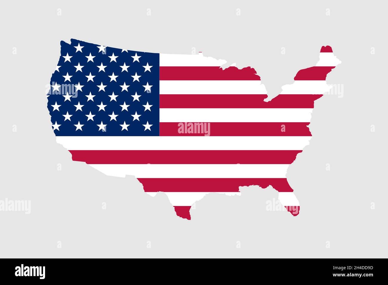 Carte icône drapeau national des États-Unis Illustration de Vecteur