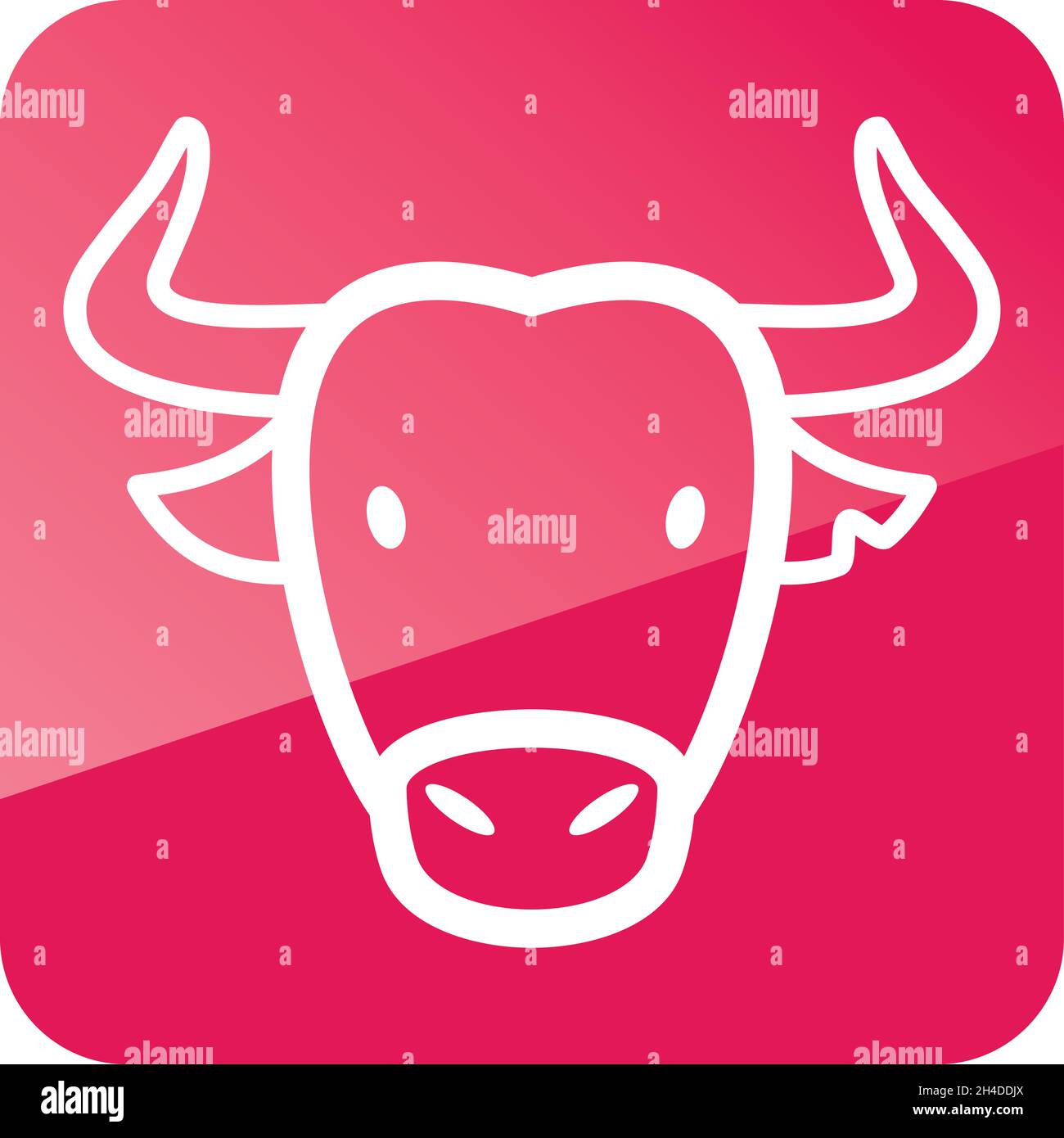 Buffalo Bisons bull espagnol ox icône. Tête cornue animal symbole vecteur eps 10 Illustration de Vecteur