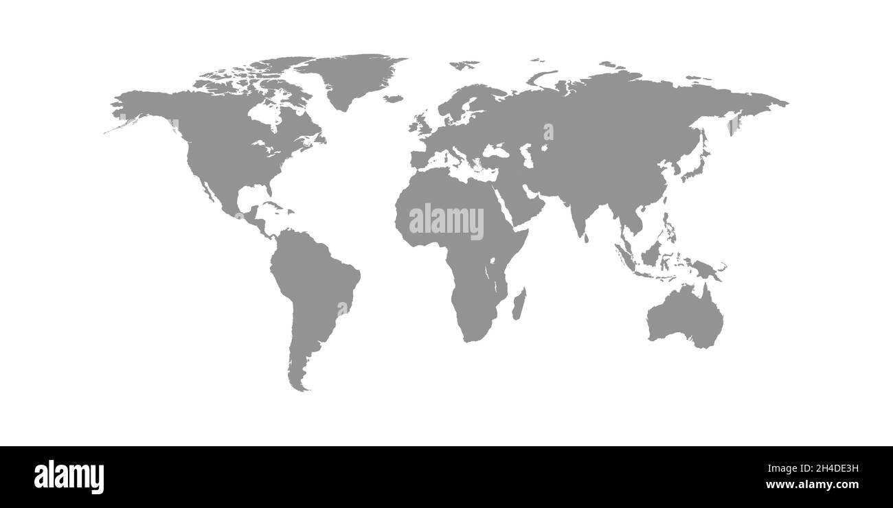 Carte du monde isolé sur fond blanc Illustration de Vecteur
