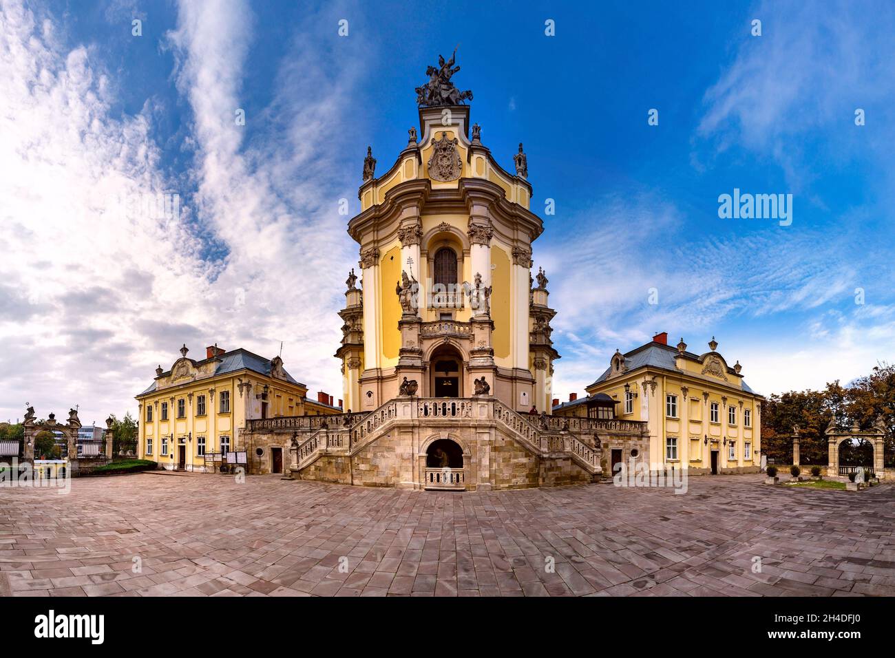 Panorama de la cathédrale St George à Lviv, Ukraine Banque D'Images