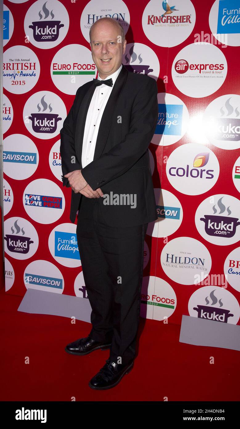 Chris Grayling, député, participe à la 11e édition annuelle des British Curry Awards à Battersea Evolution, Londres. Banque D'Images