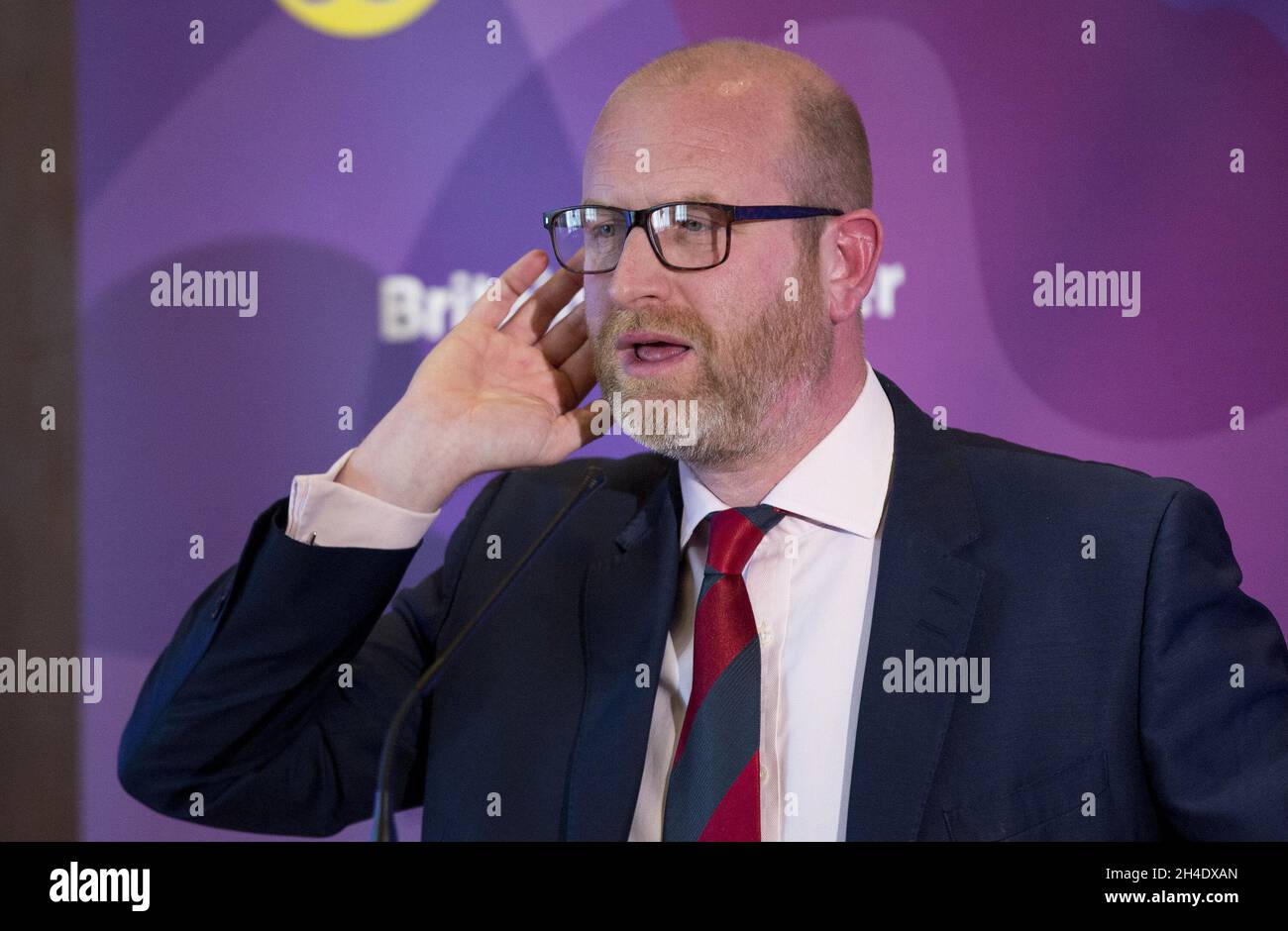 Paul Nuttall, le dirigeant de l'UKIP, lance aujourd'hui la campagne électorale générale du parti dans le centre de Londres.Photo datée du vendredi 28 avril 2017 Banque D'Images