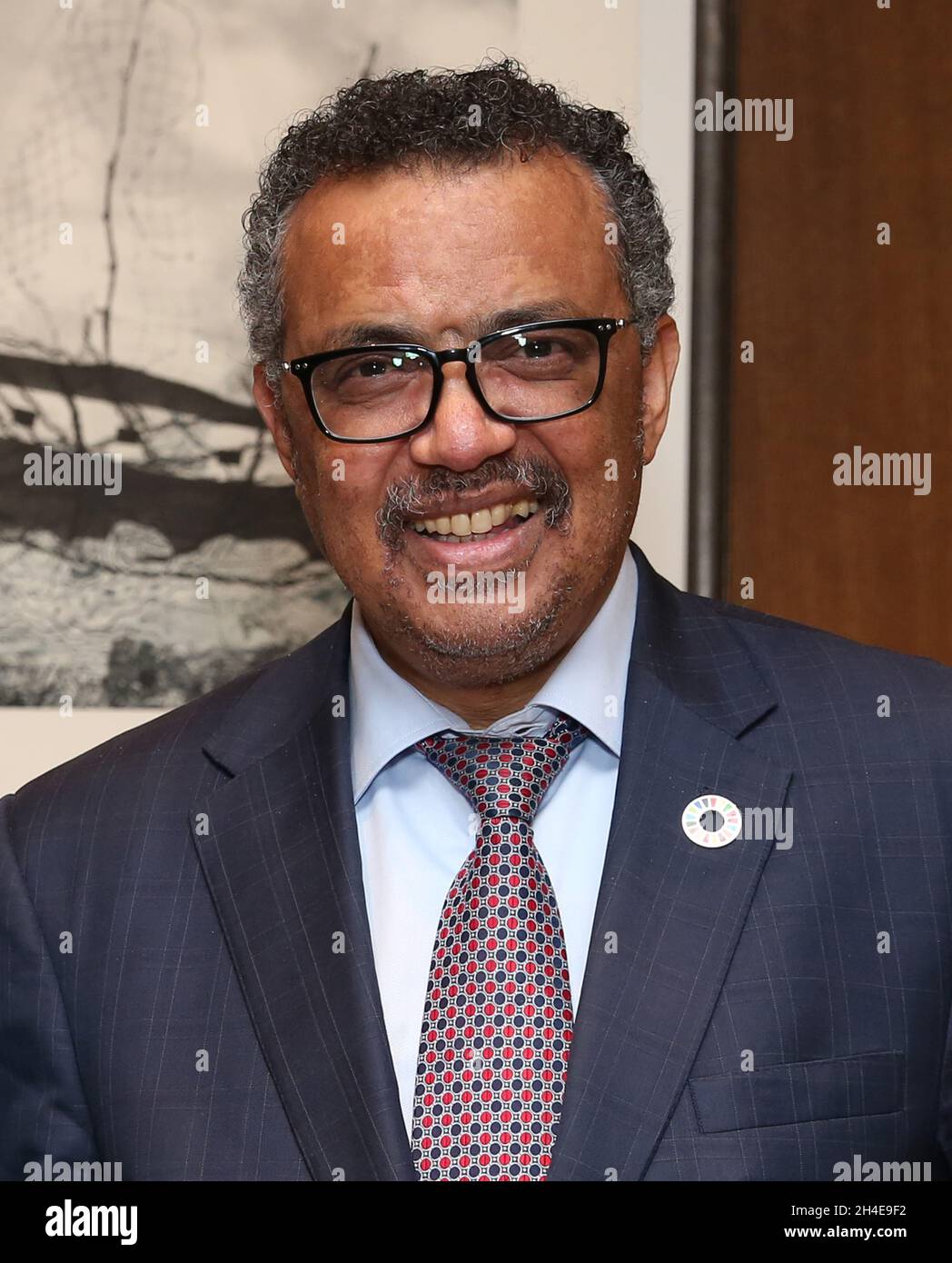 Photo du dossier datée du 04/07/18 du Directeur général de l'Organisation mondiale de la santé, le Dr Tedros Adhanom Ghebreyesus, qui a averti lors de son exposé quotidien de presse que la pandémie Covid-19 est « œspeeding » et que la « œworst » est encore à faire son apparition.Date de publication : le mardi 30 juin 2020. Banque D'Images