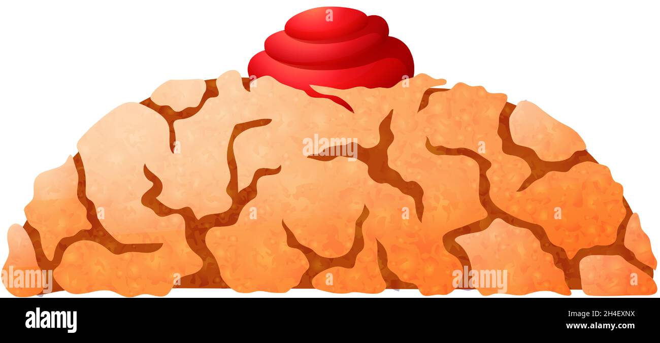 Biscuit à l'avoine.Biscuit sucré avec garniture en confiture. Illustration de Vecteur