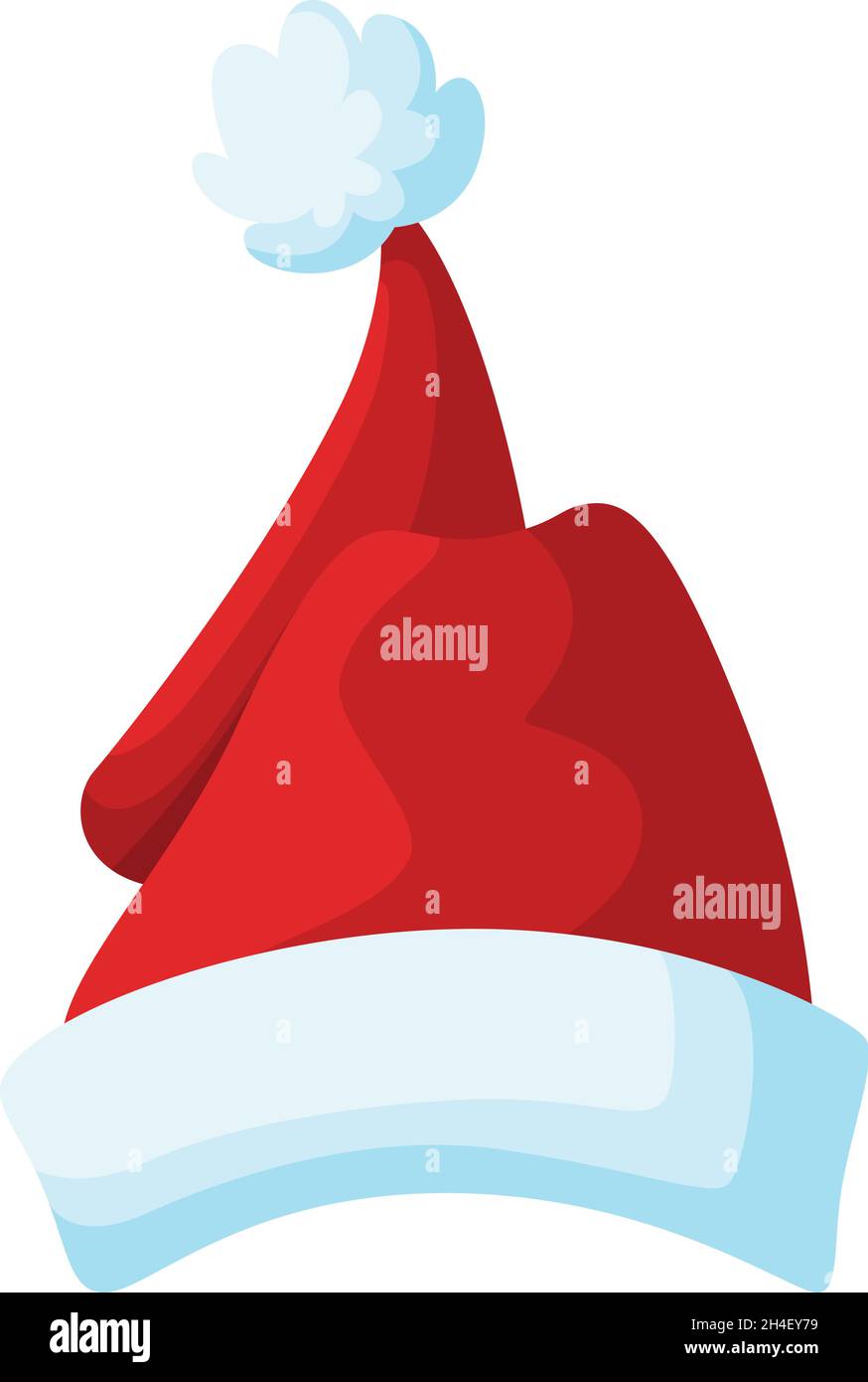 Chapeau de dessin animé rouge.Costume de gnome de fête de Noël Illustration de Vecteur