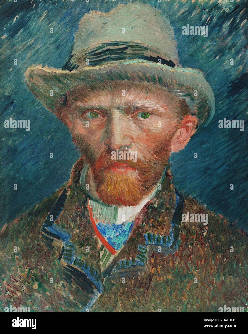 Autoportrait, Vincent van Gogh, Rijksmuseum, Amsterdam Banque D'Images