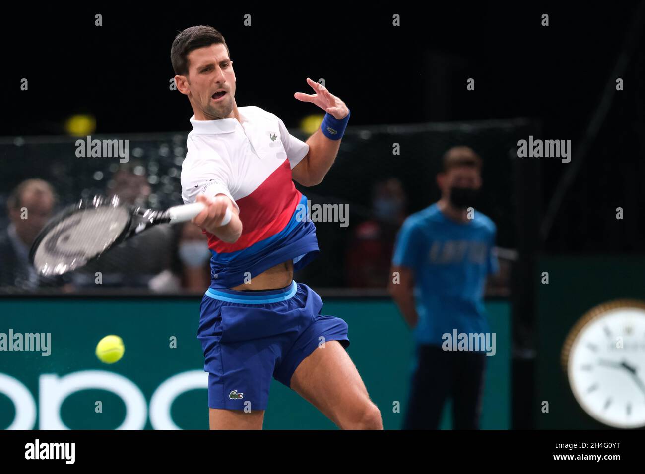 Paris, France.2 novembre 2021.Le joueur serbe NOVAK DJOKOVIC est numéro un du tournoi Rolex Paris Masters 1000 au stade Accor Arena - Paris - France (Credit image: © Pierre Stevenin/ZUMA Press Wire) Banque D'Images