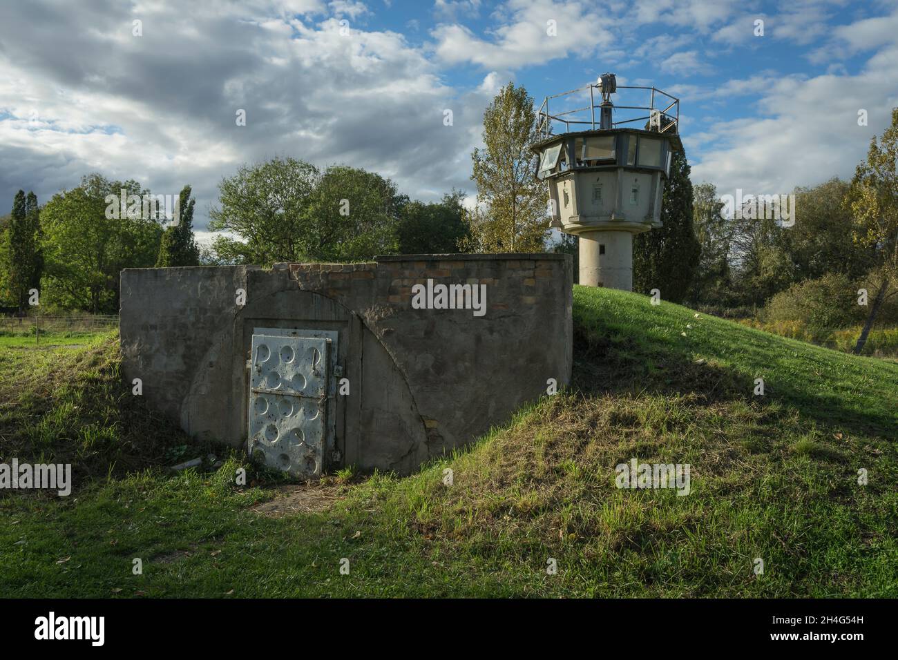 Vestiges de la frontière intérieure historique de l'Allemagne. Banque D'Images