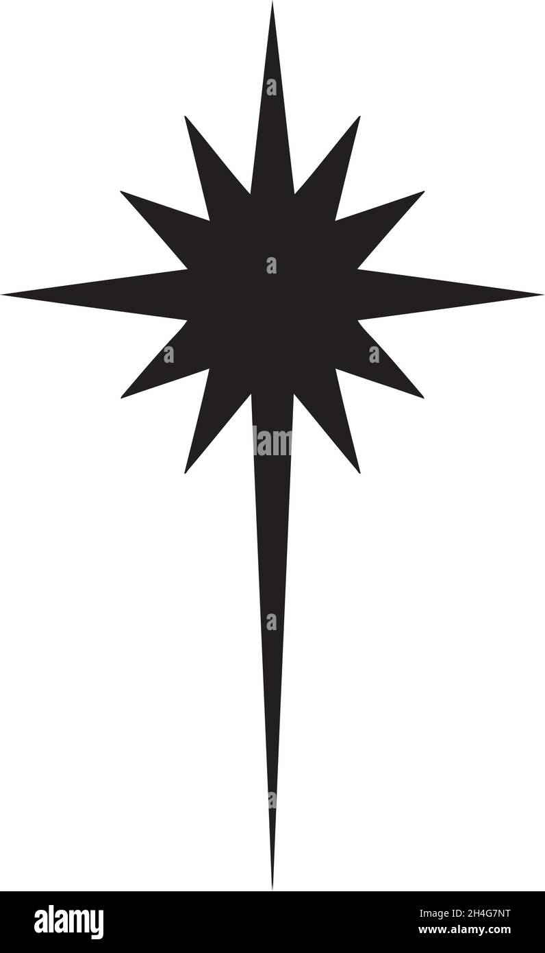 Illustration vectorielle d'une étoile de la nativité, l'étoile de Bethléem. Illustration de Vecteur