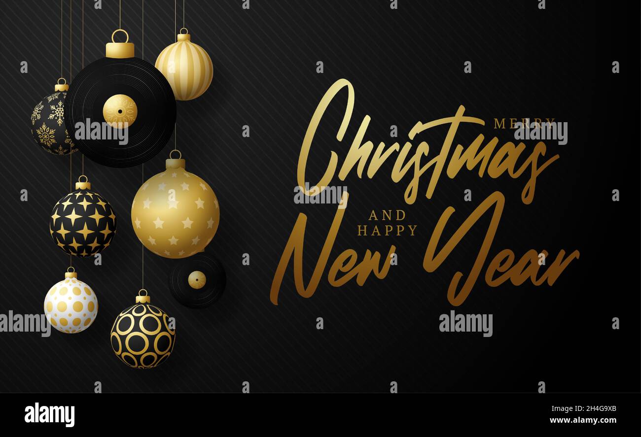 Carte de Noël musicale en vinyle.Carte de vœux musicale joyeux Noël