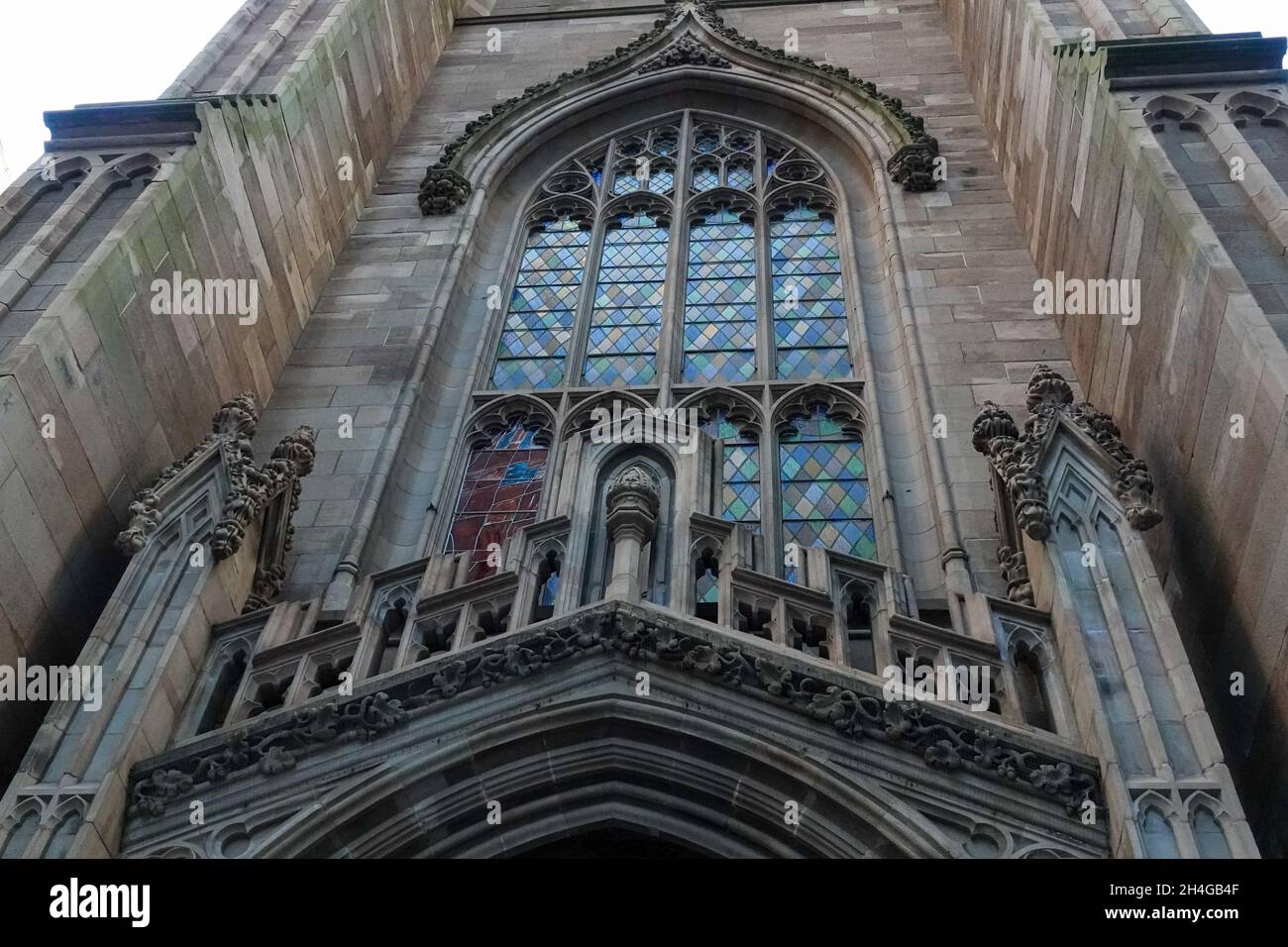 La belle église de la Trinité près de Wall Street a des aspects architecturaux étonnants et un cimetière historique Banque D'Images