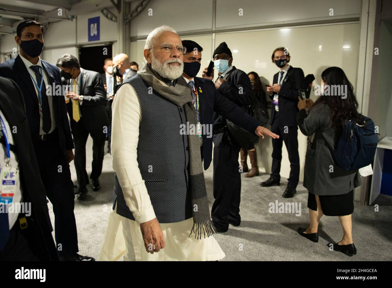 Glasgow, Écosse, Royaume-Uni.2 novembre 2021.PHOTO : Narendra Modi, Premier ministre de l'Inde.Les dirigeants du monde se réunissent cet après-midi à la Conférence COP26 sur les changements climatiques à Glasgow.Crédit : Colin Fisher/Alay Live News Banque D'Images