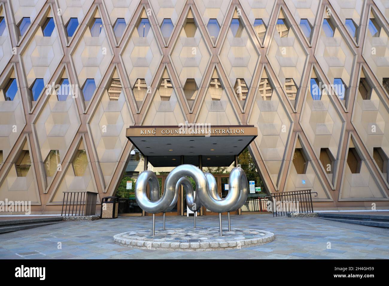 Le King County Administration Building situé au 500 Fourth Avenue, entre Jefferson Street et James Street.Seattle.Washington.USA Banque D'Images