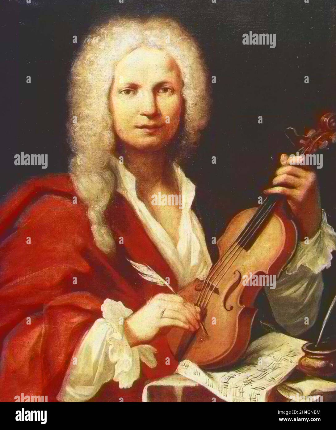 Un portrait du compositeur italien Antonio Vivaldi Banque D'Images