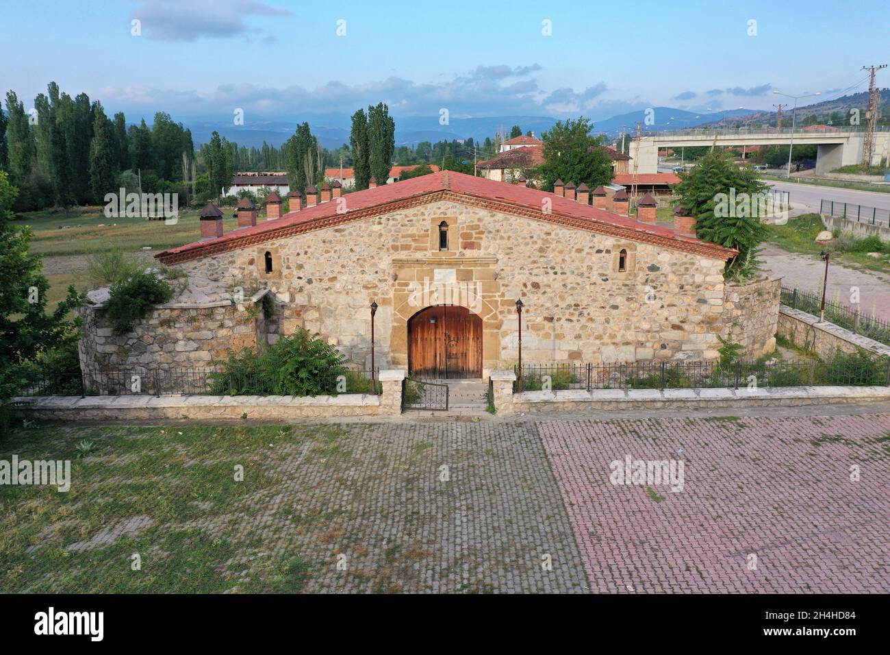 Ezinepazar Caravansary est situé dans la ville d'Ezinepazar à Amasya.Il a été construit par Melike Mahperi Hatun, épouse d'Alaaddin Keykubat. Banque D'Images