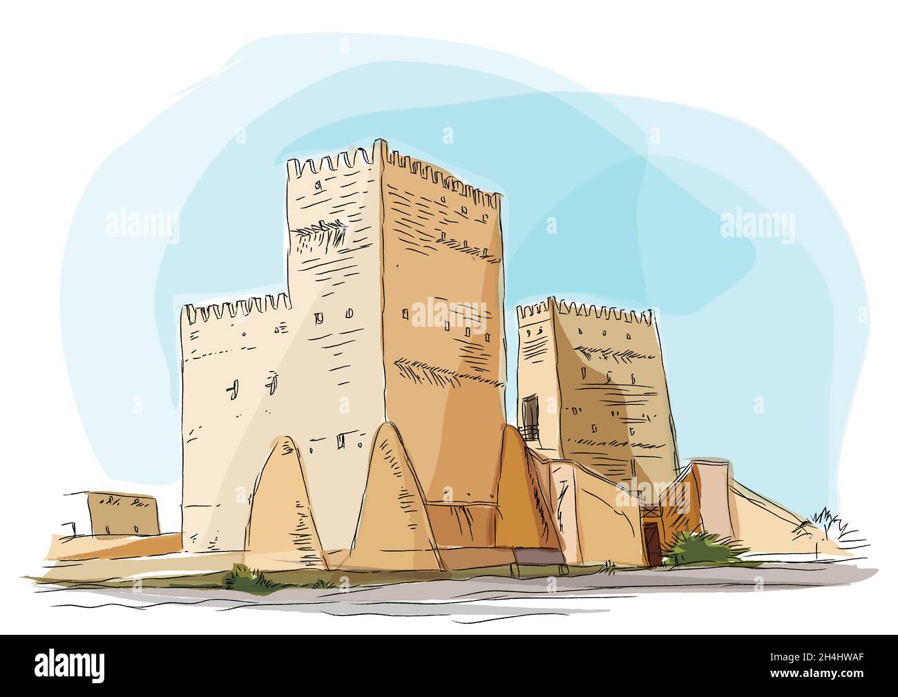 Sites touristiques au Qatar Banque D'Images