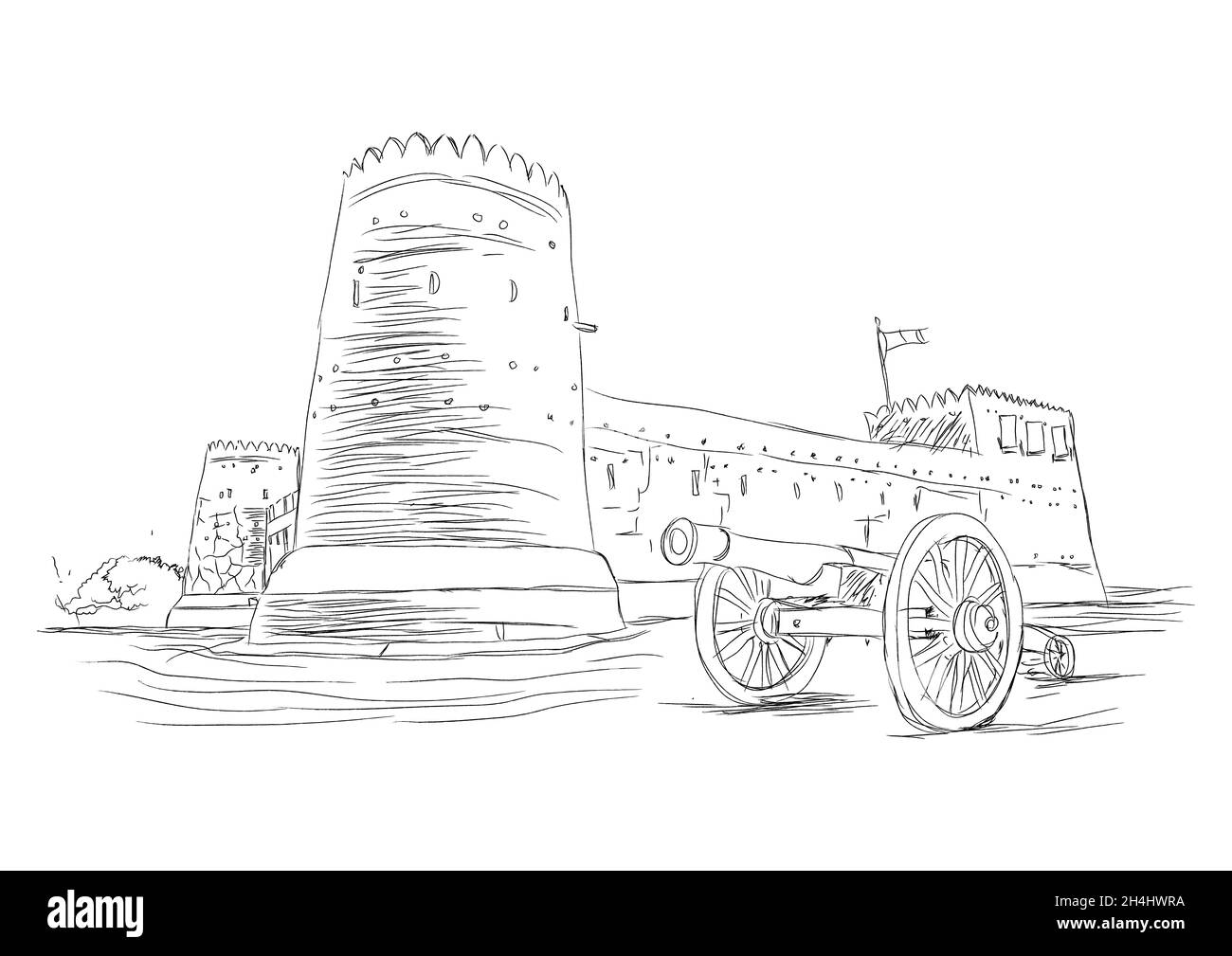 Monuments historiques du Qatar Banque D'Images