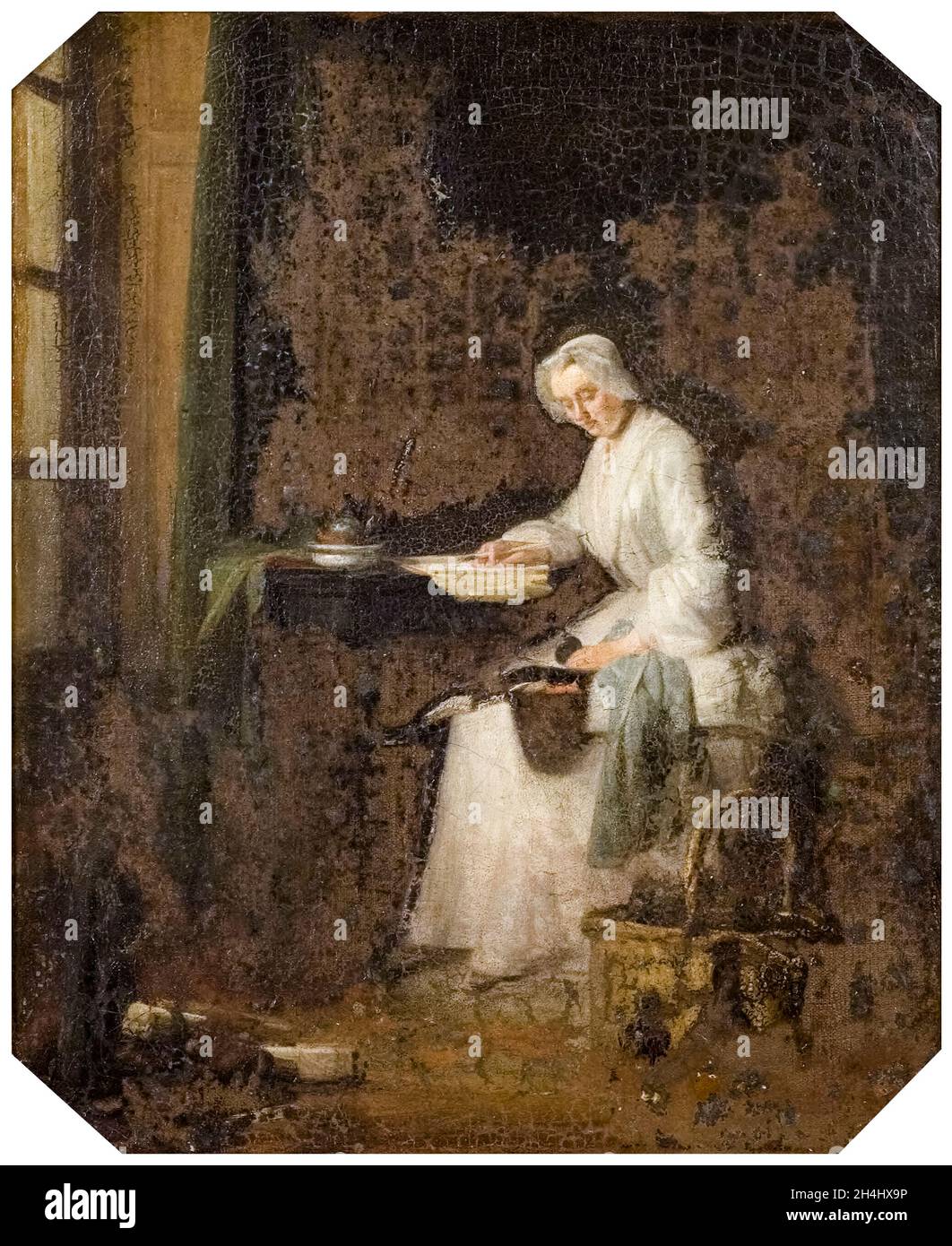 Jean Baptiste Siméon Chardin, la Housekeeper, peinture, avant 1760 Banque D'Images