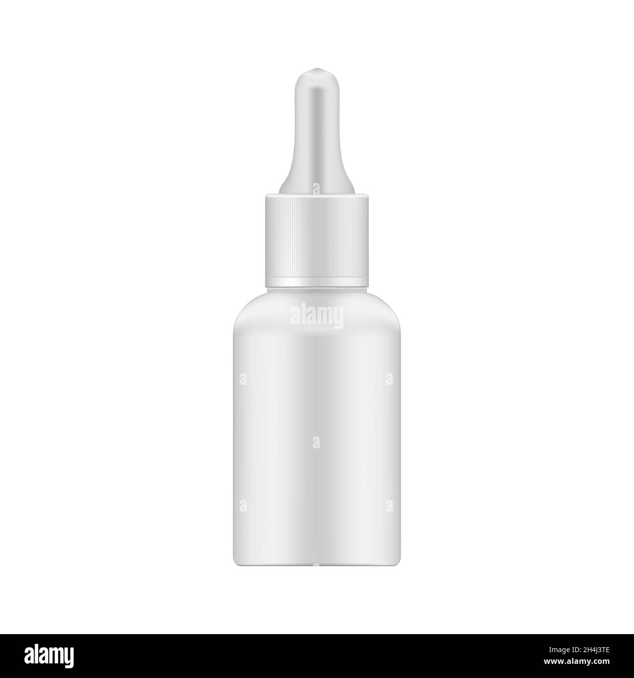 Flacon cosmétique opaque avec pipette, maquette réaliste.Kit compte-gouttes pour produits de beauté, maquette vectorielle Illustration de Vecteur