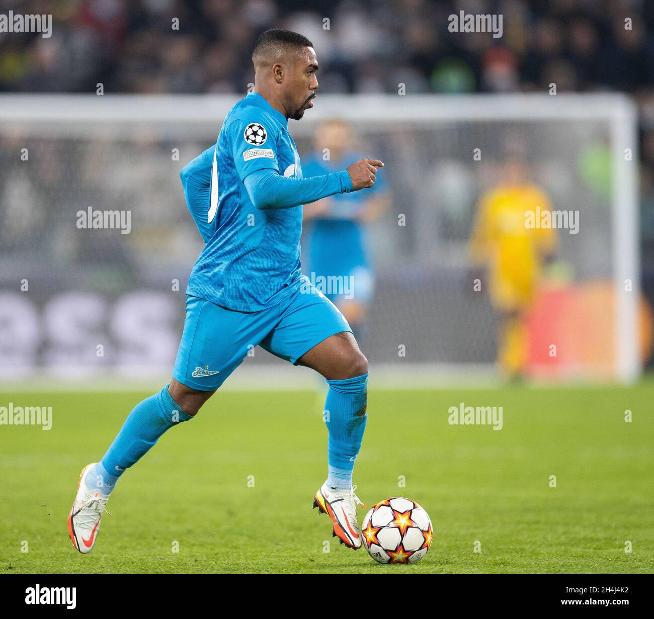 TURIN, ITALIE - NOVEMBRE 02 : Malcom de Zenit Saint-Pétersbourg lors du match H de l'UEFA Champions League entre Juventus et Zenit Saint-Pétersbourg au stade Allianz, à Turin, le 2 novembre 2021, à Turin, en Italie.(Photo par MB Media) Banque D'Images