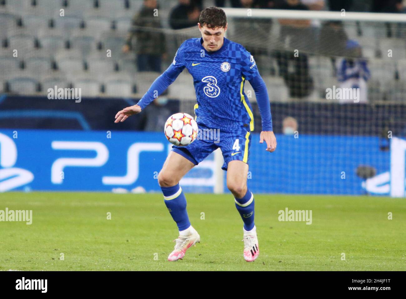 Malmö, Suède.02 novembre 2021.Andreas Christensen du FC Chelsea lors du match de football de la Ligue des champions de l'UEFA entre Malmo FF et Chelsea FC le 2 novembre 2021 à Eleda Stadion à Malmo, Suède - photo: Laurent Lairys/DPPI/LiveMedia crédit: Independent photo Agency/Alay Live News Banque D'Images