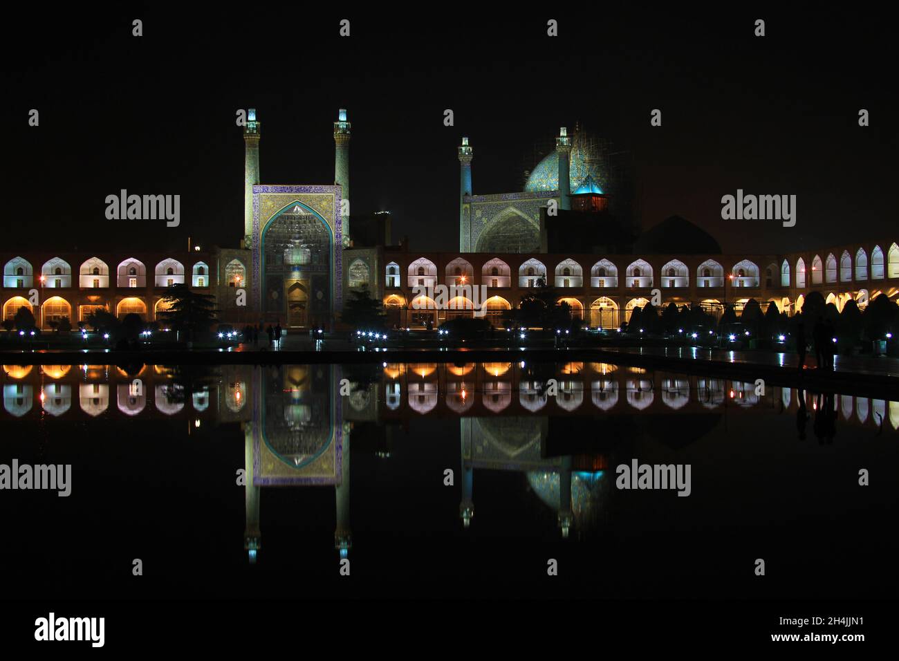 Imam-Mosquée de nuit – Ispahan Banque D'Images
