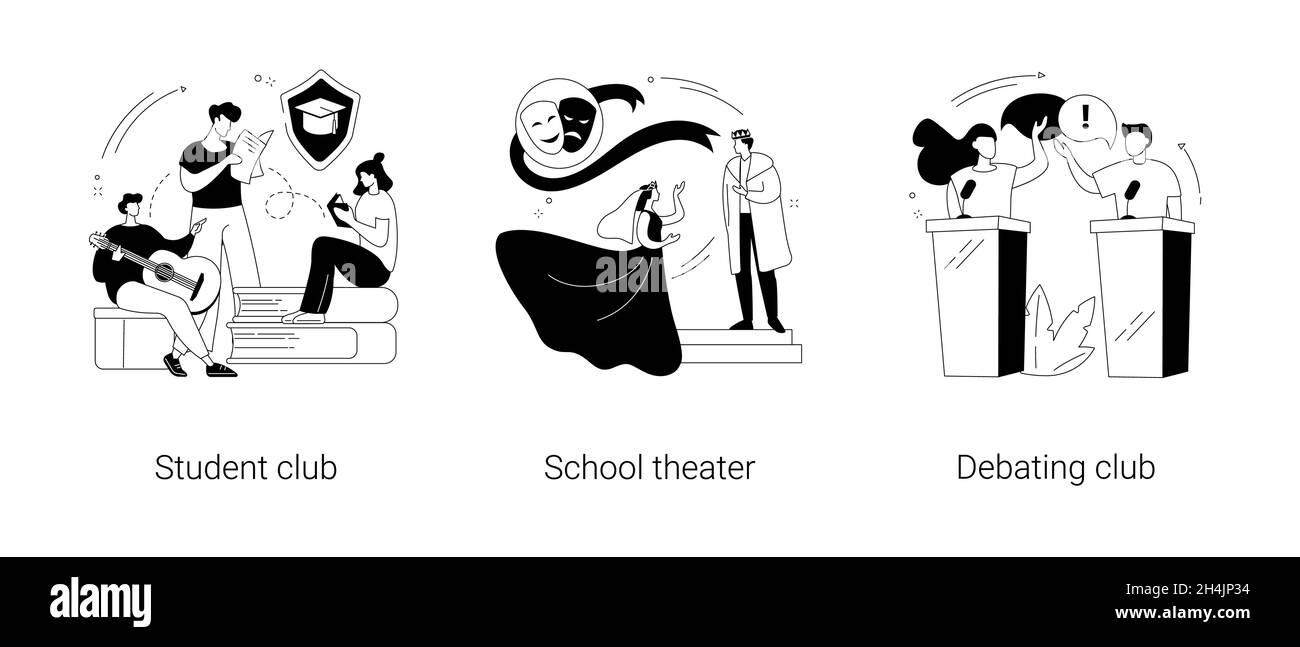 Activités après l'école résumé concept illustrations vectorielles. Illustration de Vecteur