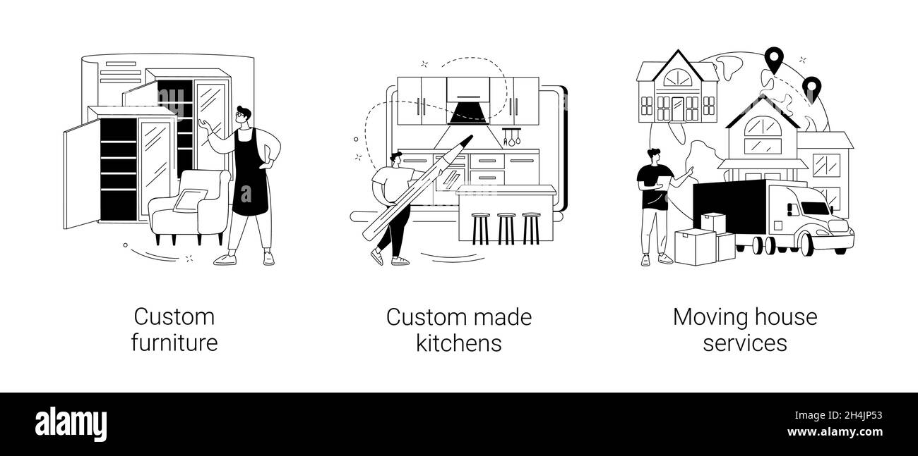 Design intérieur abstrait concept illustrations vectorielles. Illustration de Vecteur