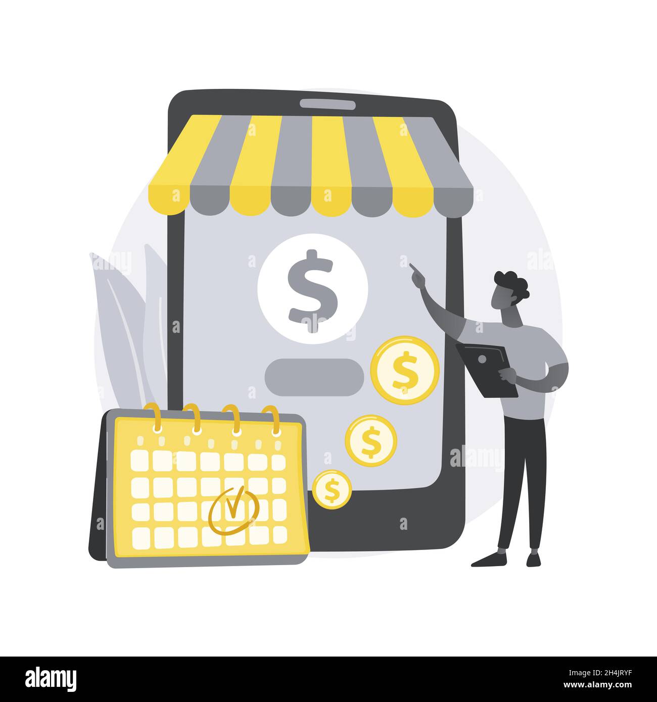 Illustration du vecteur de concept abstrait de report de paiement. Illustration de Vecteur