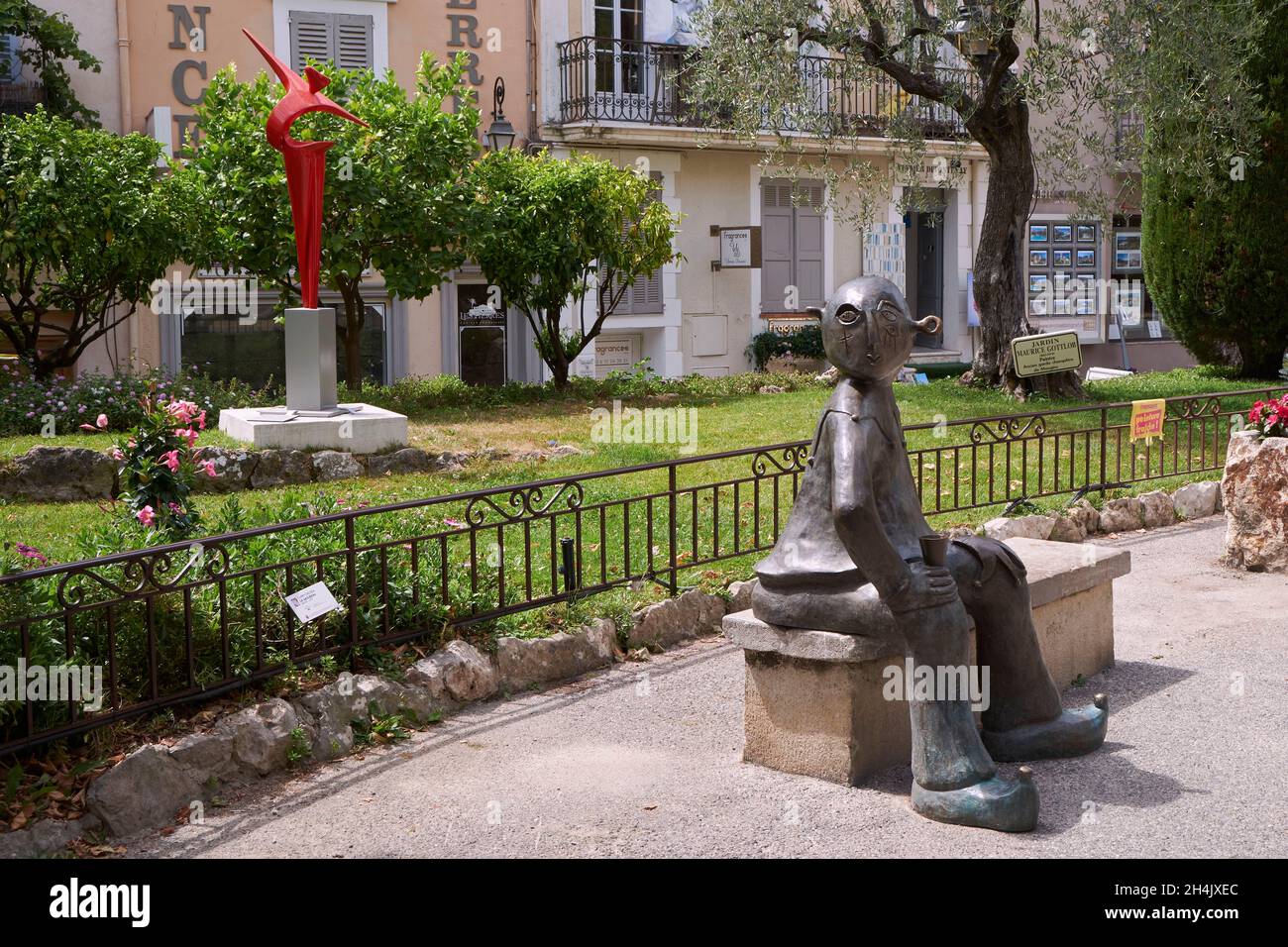 France, Alpes Maritimes, Mougins, le Mouron par le sculpteur Carin Grudda Banque D'Images