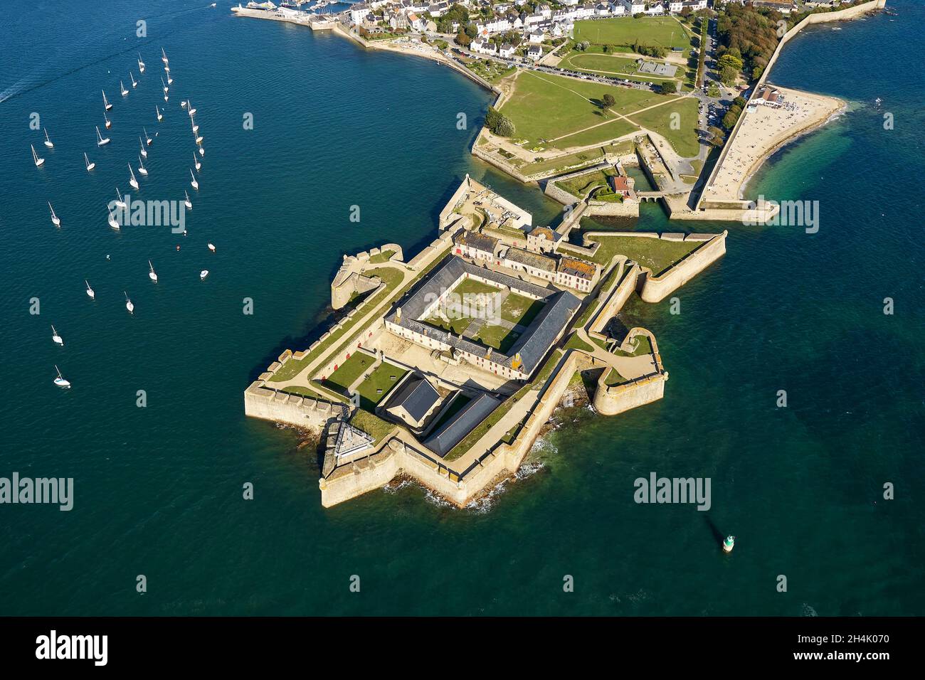 France, Morbihan, Port-Louis, la citadelle de Port-Louis modifiée par ...