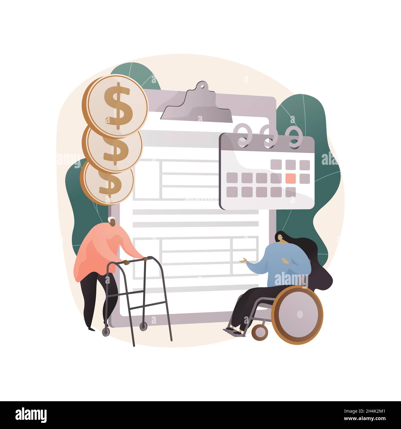 Illustration du vecteur de concept abstrait de l'avantage de sécurité sociale. Illustration de Vecteur