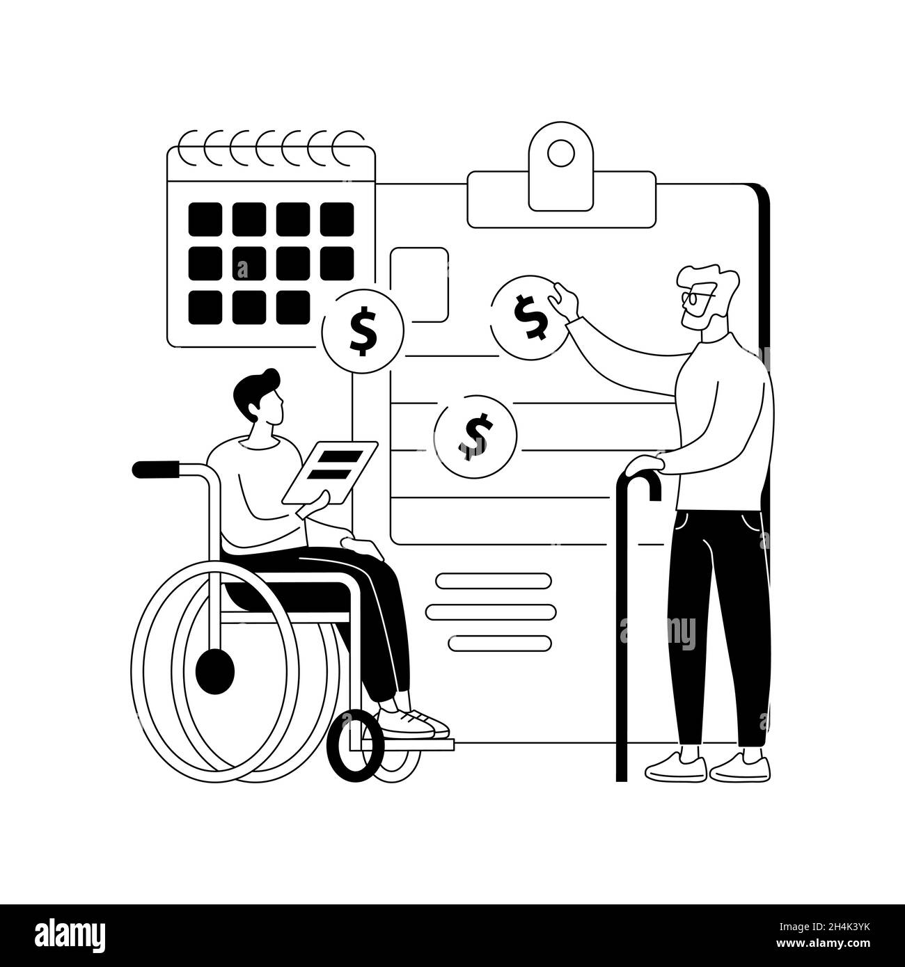 Illustration du vecteur de concept abstrait de l'avantage de sécurité sociale. Illustration de Vecteur