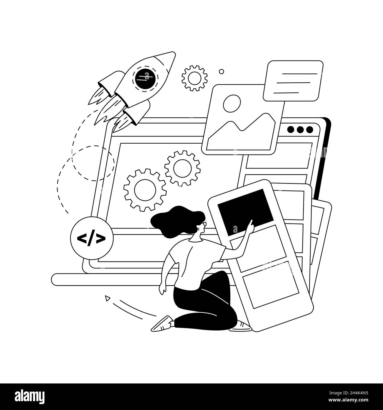 Conception du site concept abstrait illustration vectorielle. Illustration de Vecteur