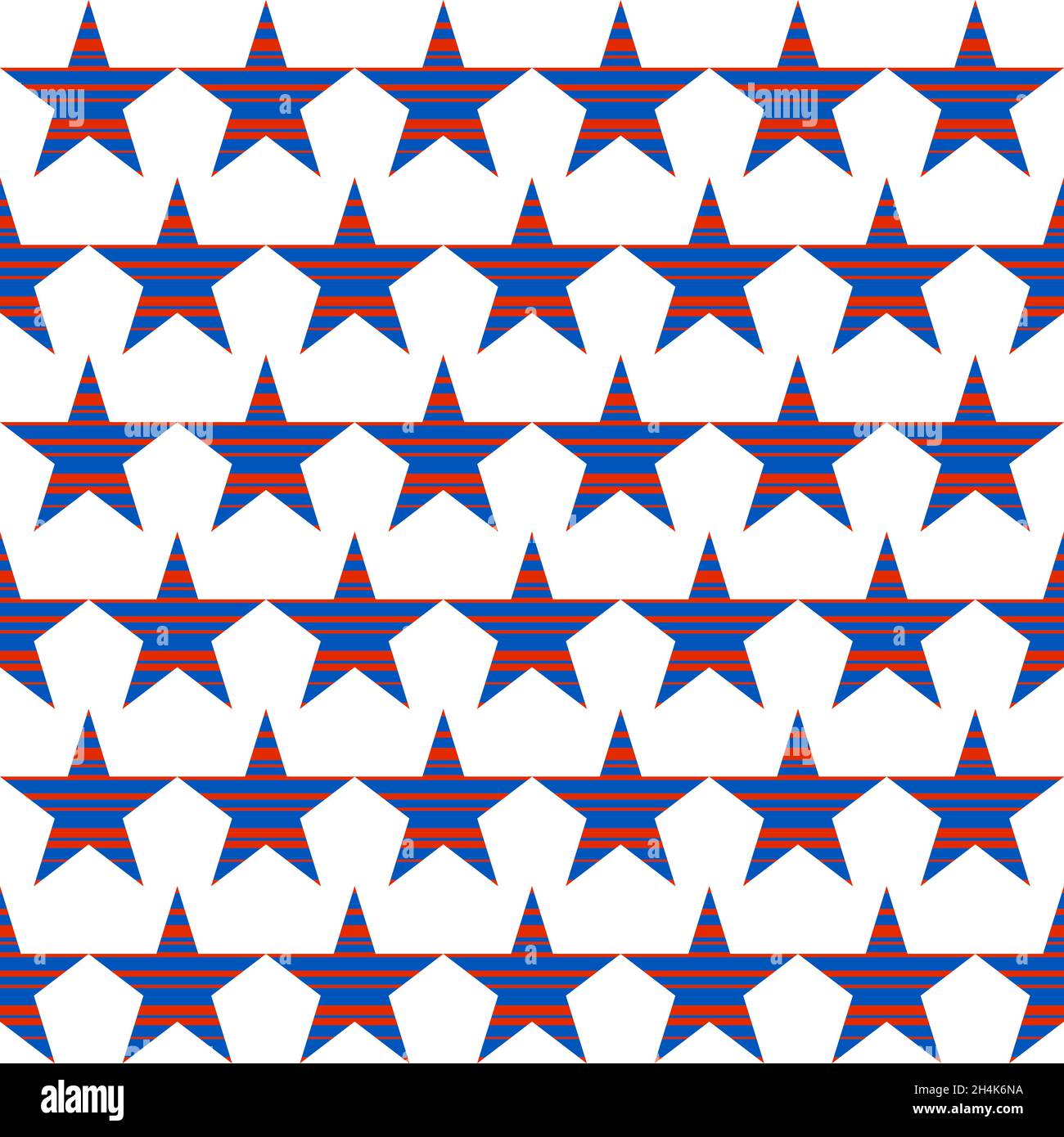 Motif américain patriotique sans couture par des étoiles rayées.Arrière-plan vectoriel en rouge, bleu et blanc. Illustration de Vecteur