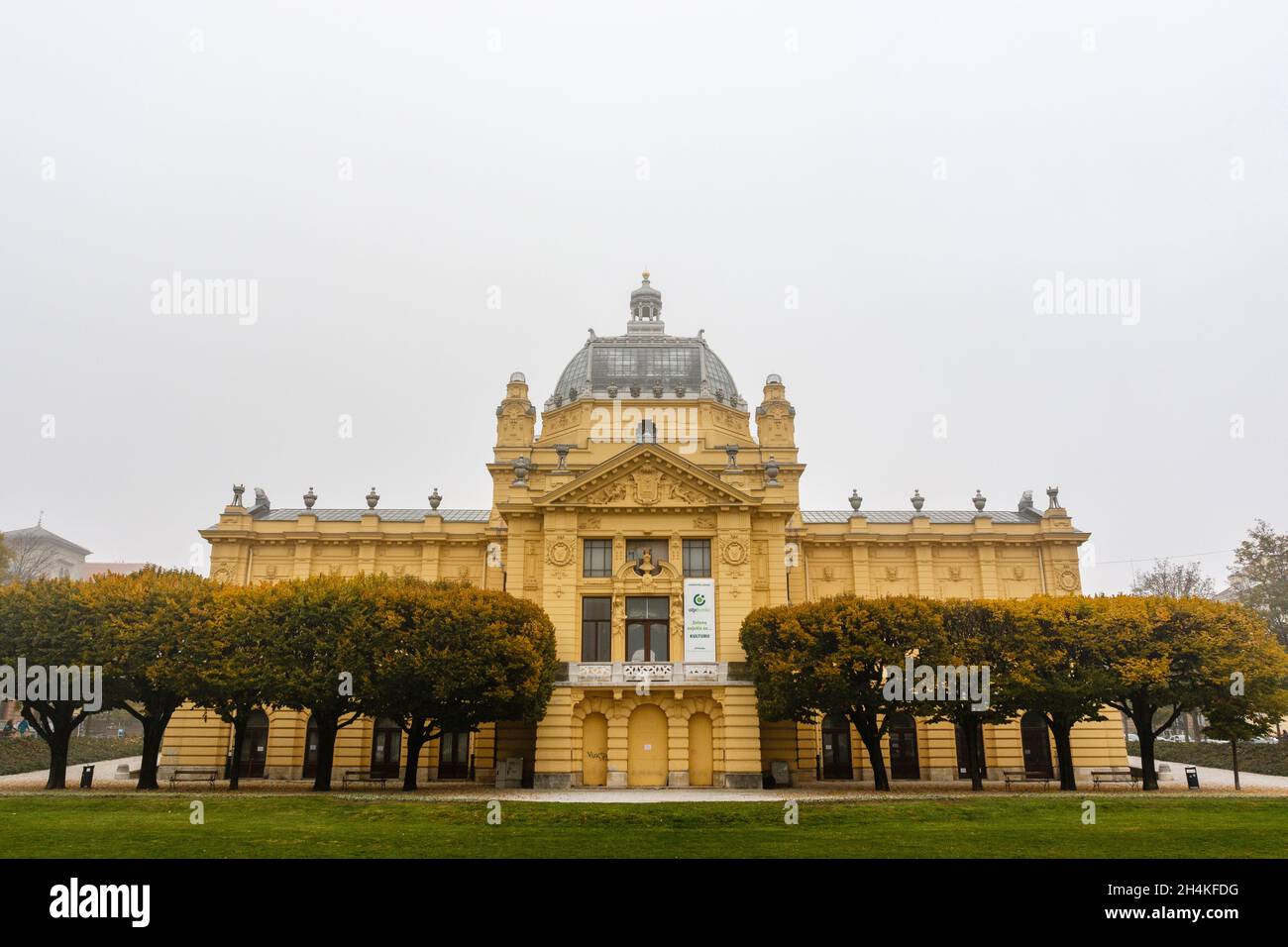 Extérieur du pavillon d'art de la Basse-ville de Zagreb, Croatie, Balkans, Europe Banque D'Images