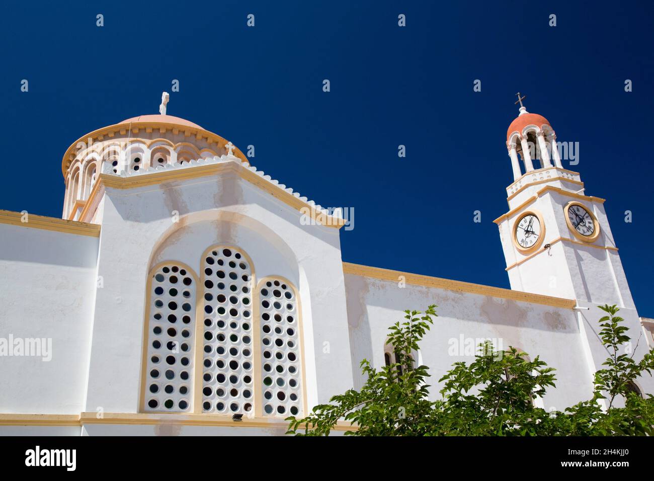Église Saint-Georges du puits, port de Kastellorizo, île de Kastellorizo (Megisti), Groupe dodécanèse, Grèce Banque D'Images