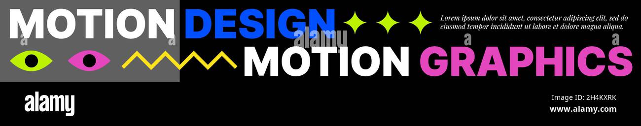 Motion Design et Graphics.Une couverture lumineuse pour le blog des médias sociaux.En-tête utilisateur modifiable..Illustration vectorielle Illustration de Vecteur Motion Design et Graphics.Une couverture lumineuse pour le blog des médias sociaux.En-tête utilisateur modifiable..Illustration vectorielle Illustration de Vecteur