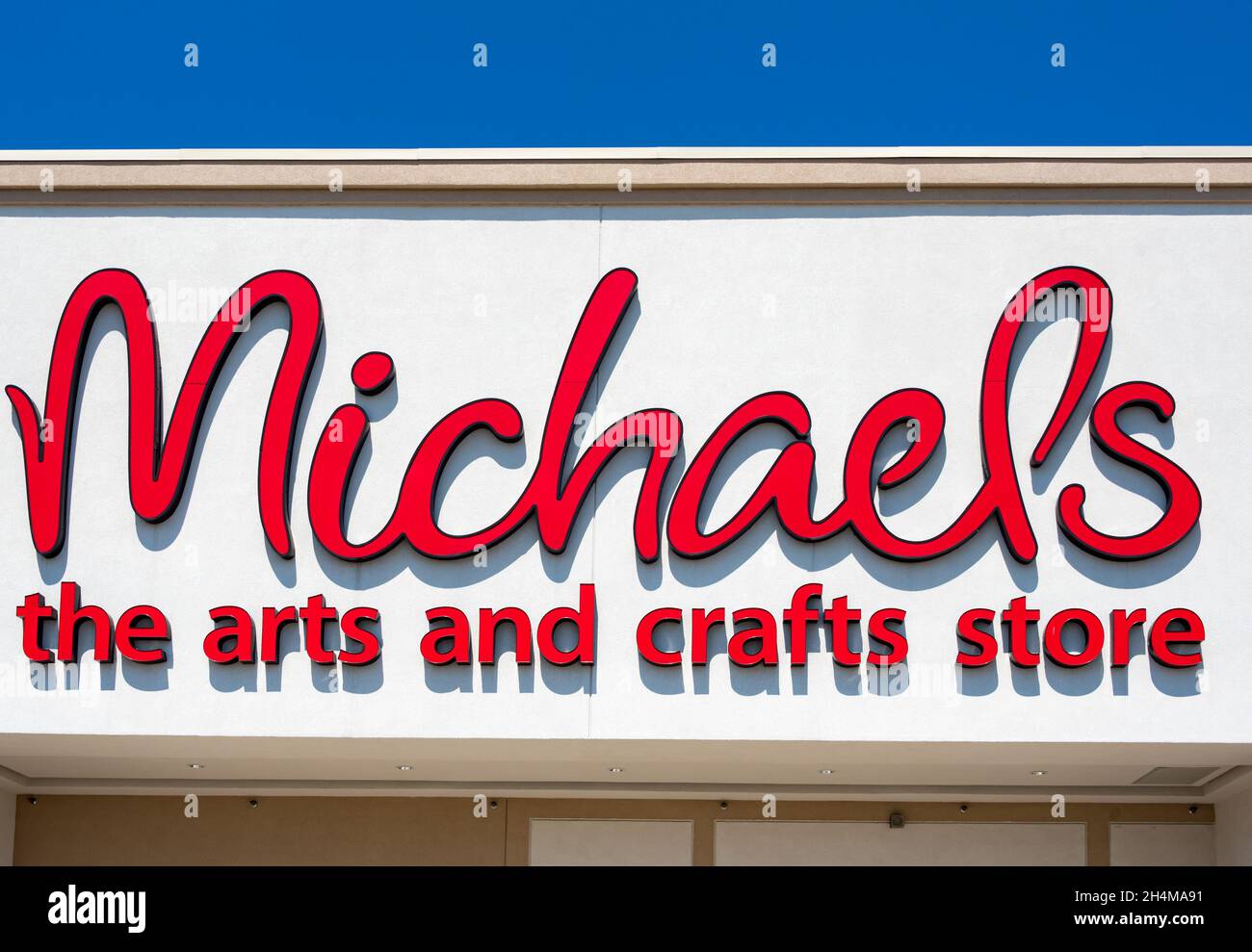 Panneau d'entrée à un magasin d'art et d'artisanat Michael's à Toronto, Canada.nov2, 2021 Banque D'Images