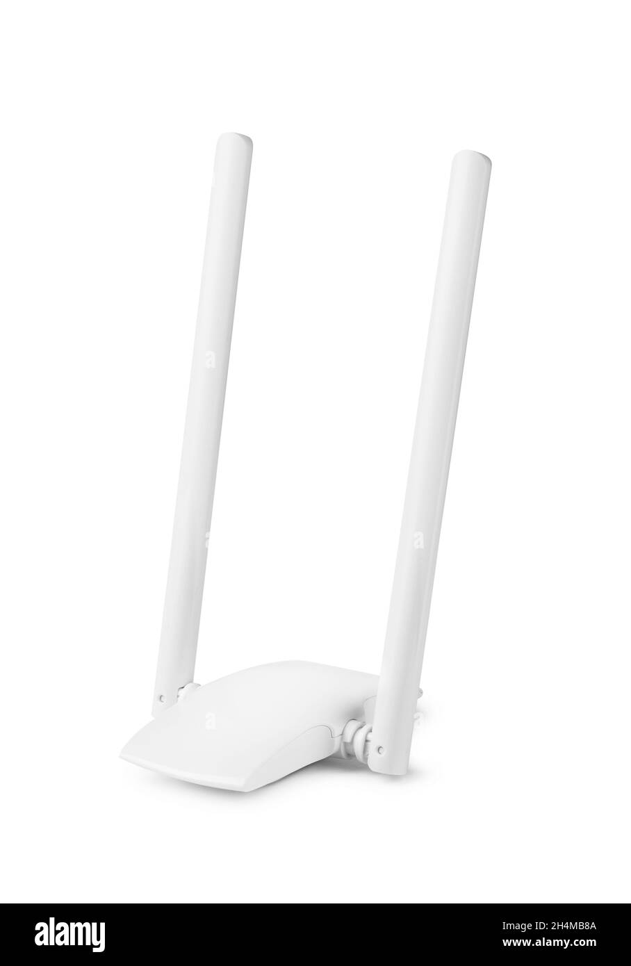 Adaptateur de récepteur Internet isolé sur fond blanc Banque D'Images