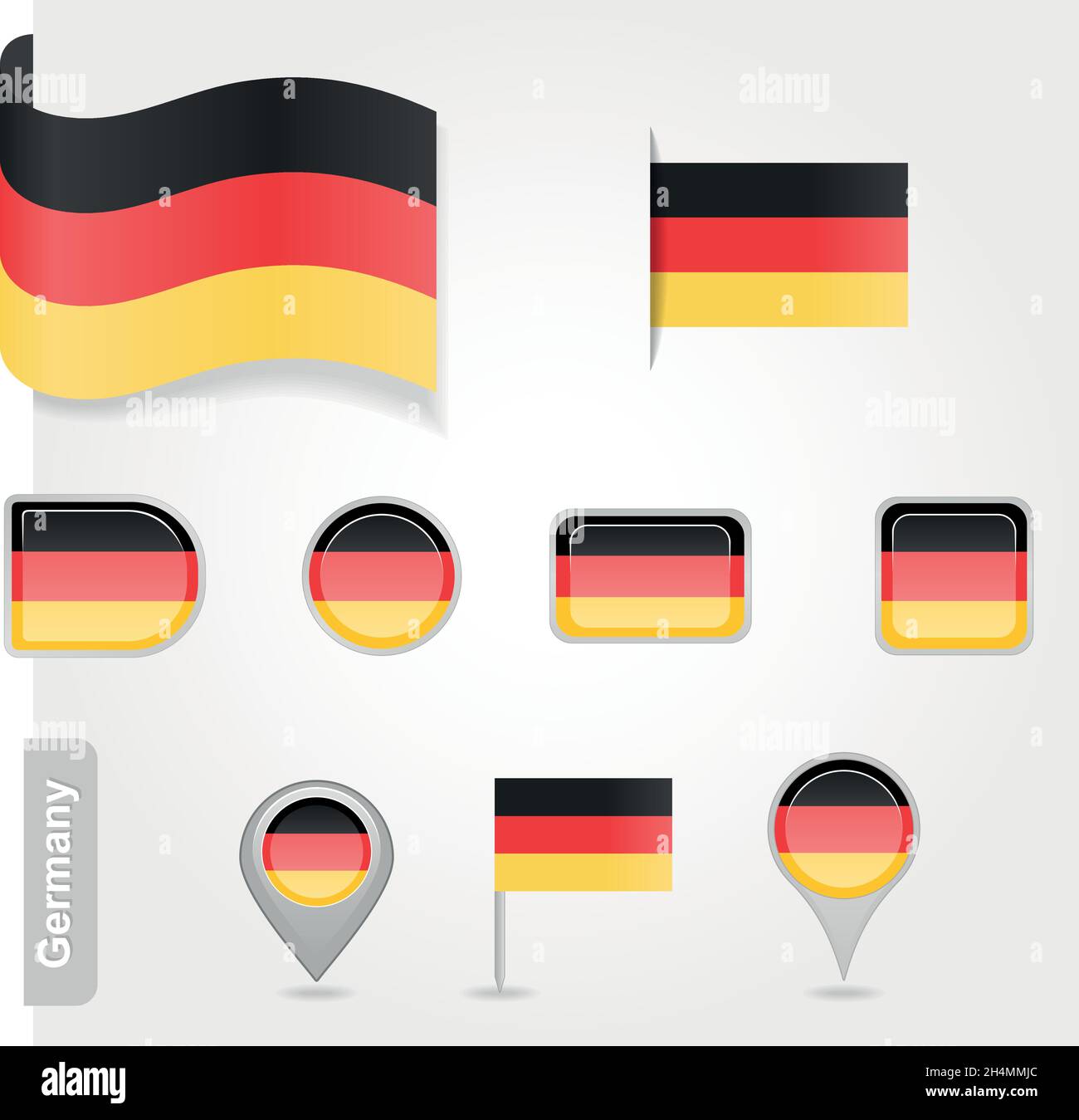 Allemagne Icon série de drapeaux EPS 10 Illustration de Vecteur